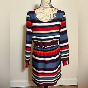 Banana Republic Multicolor Striped Long Sleeve Dress